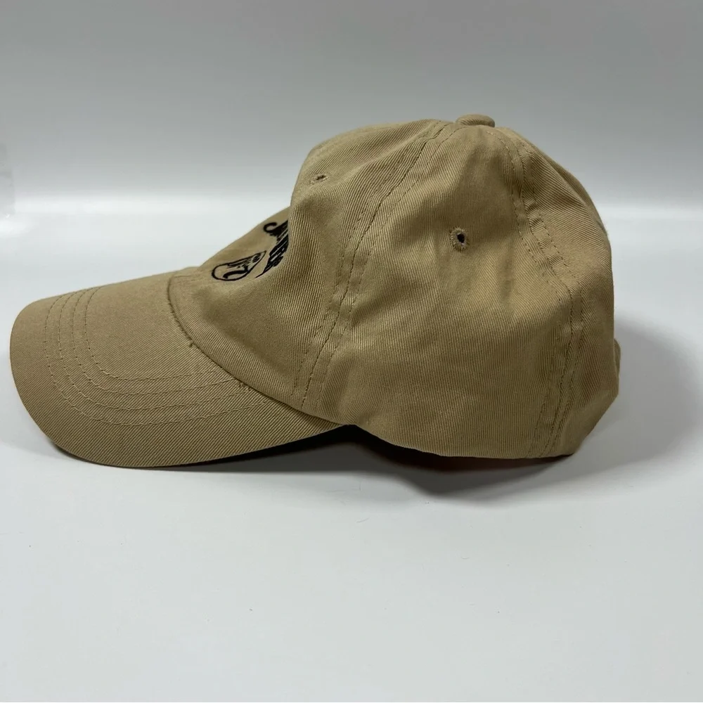 Jack Daniel’s Adjustable Velcro Back Hat Tan Black Logo Please Drink Responsibly - Picture 2 of 9